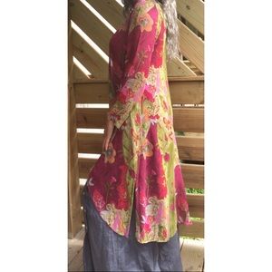 🎄🎁 🎅🏻 Vintage 90's kimono duster in beautiful color pattern